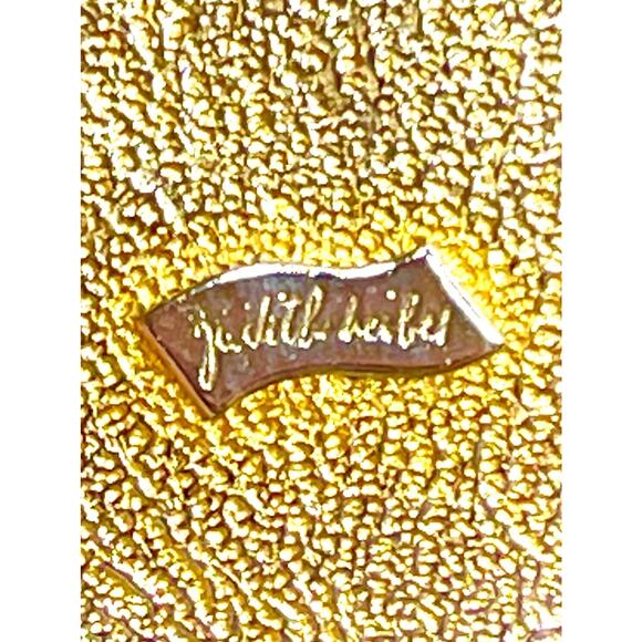 VINTAGE Brooch JUDITH LEIBER Signed Tortoise Shell Vtg Costume Jewelry Pin m13 - Picture 4 of 5